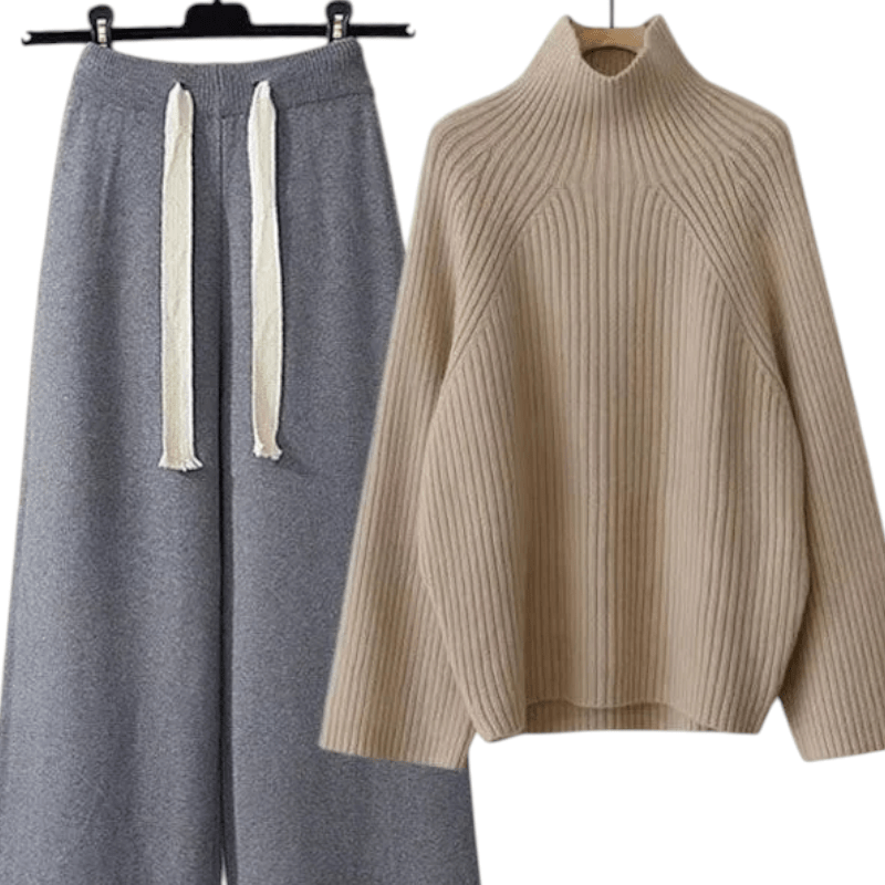 Cheryl – Strickset mit Rollkragenpullover und Hose - Zweiteilige Sets - Temala