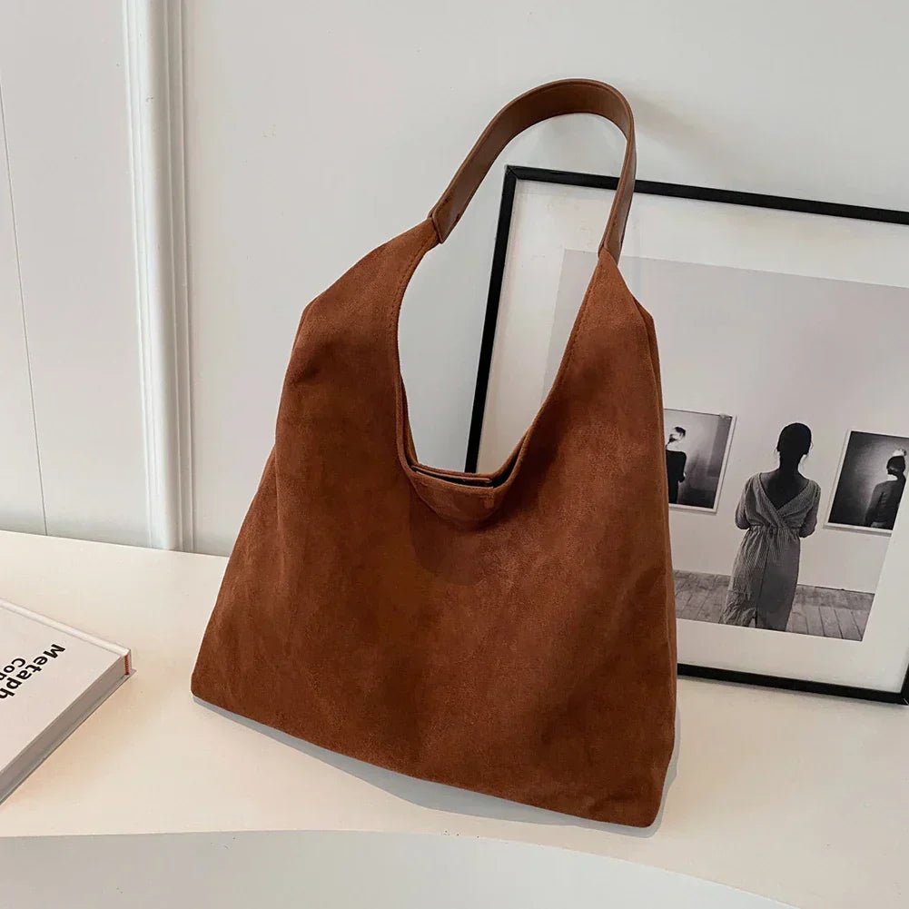 Helene - Moderne Tote Tasche aus Wildleder für Alltag und Büro - Handbags - Temala
