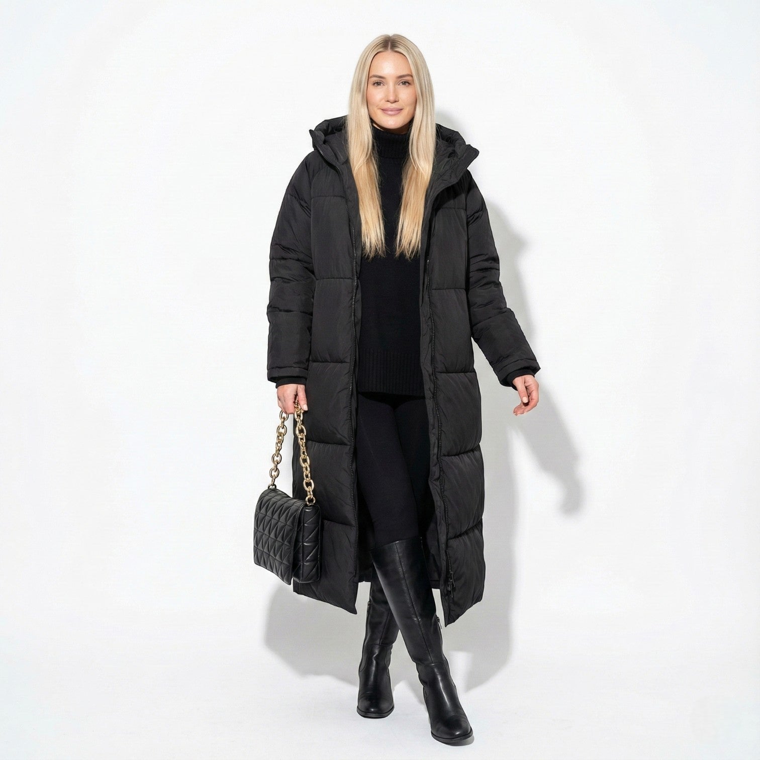 Wasserabweisende Longline - Daunenjacke für Damen mit Kapuze - Winter jacket - Temala