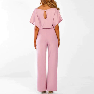 Adriana Damen Jumpsuit - Entfesseln Sie Ihre innere Chefin - Rosa - S - 