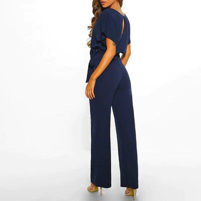 Adriana Damen Jumpsuit - Entfesseln Sie Ihre innere Chefin - Dunkelblau - S - 