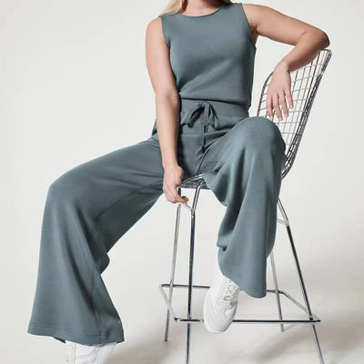 AeroChic - Luftige Jumpsuits - Blau Grau - XS - 