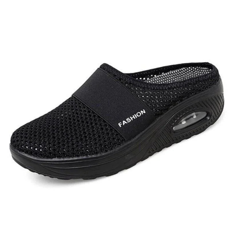 Air Cushion Slip - On Walking Schuhe Orthopädische Schuhe - Schwarz - 35 - 