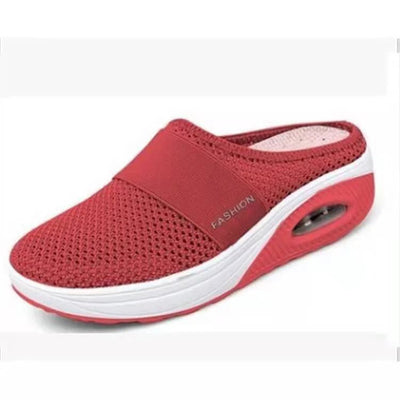 Air Cushion Slip - On Walking Schuhe Orthopädische Schuhe - Rot - 35 - 