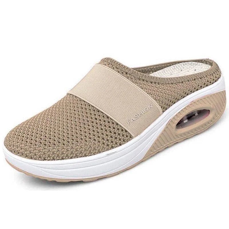 Air Cushion Slip - On Walking Schuhe Orthopädische Schuhe - Khaki - 35 - 