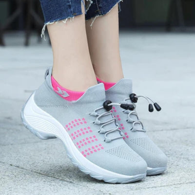 AirStep - Orthopädische Sneakers - Grau - Rosa - 35 - 