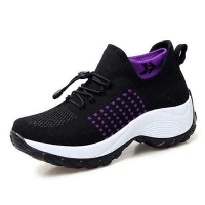 AirStep - Orthopädische Sneakers - Schwarz - Violett - 35 - 