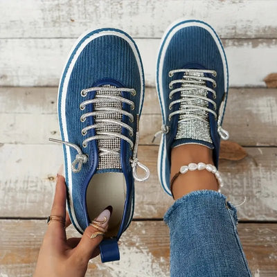 Alessia - Modische Freizeitsneaker - Blau - 36 - 