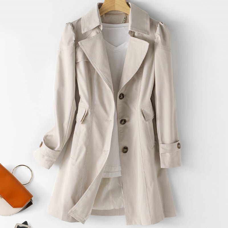 Alice | Button Down Jacket - Perfekt für alle Gelegenheiten! - Beige - M - 