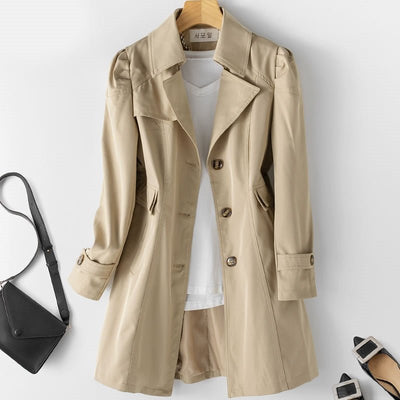 Alice | Button Down Jacket - Perfekt für alle Gelegenheiten! - Khaki - M - 