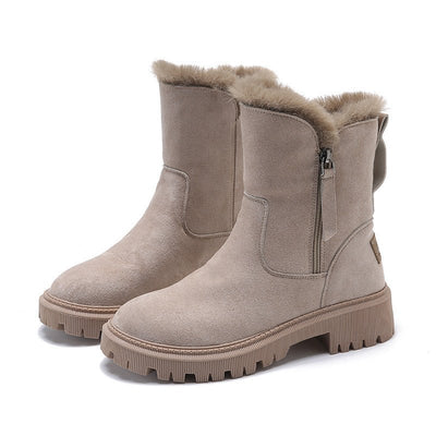 Alisa - Warme Winterstiefel - Aprikose - 35 - 