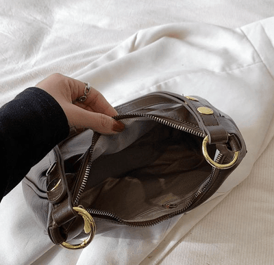 Amara - Luxuriöse Ledertasche - Hellbraun - 