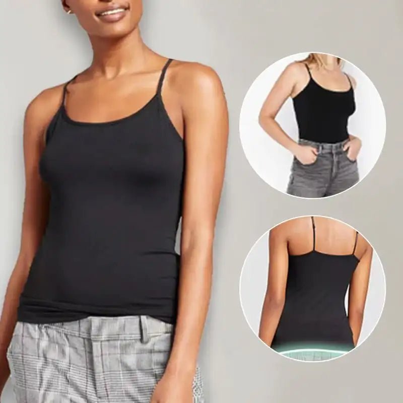 Amara - Tanktop mit eingebautem BH - Weiß - S - 