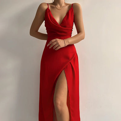 Amelia - Elegantes Kleid - Rot - S - 