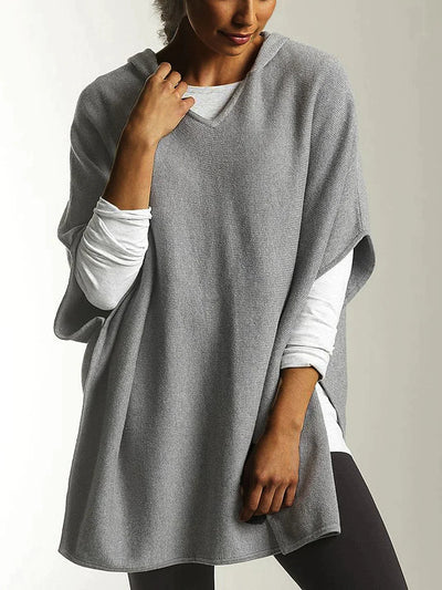 Amelie - Stylischer Pullover in Übergröße - Grau - S - 