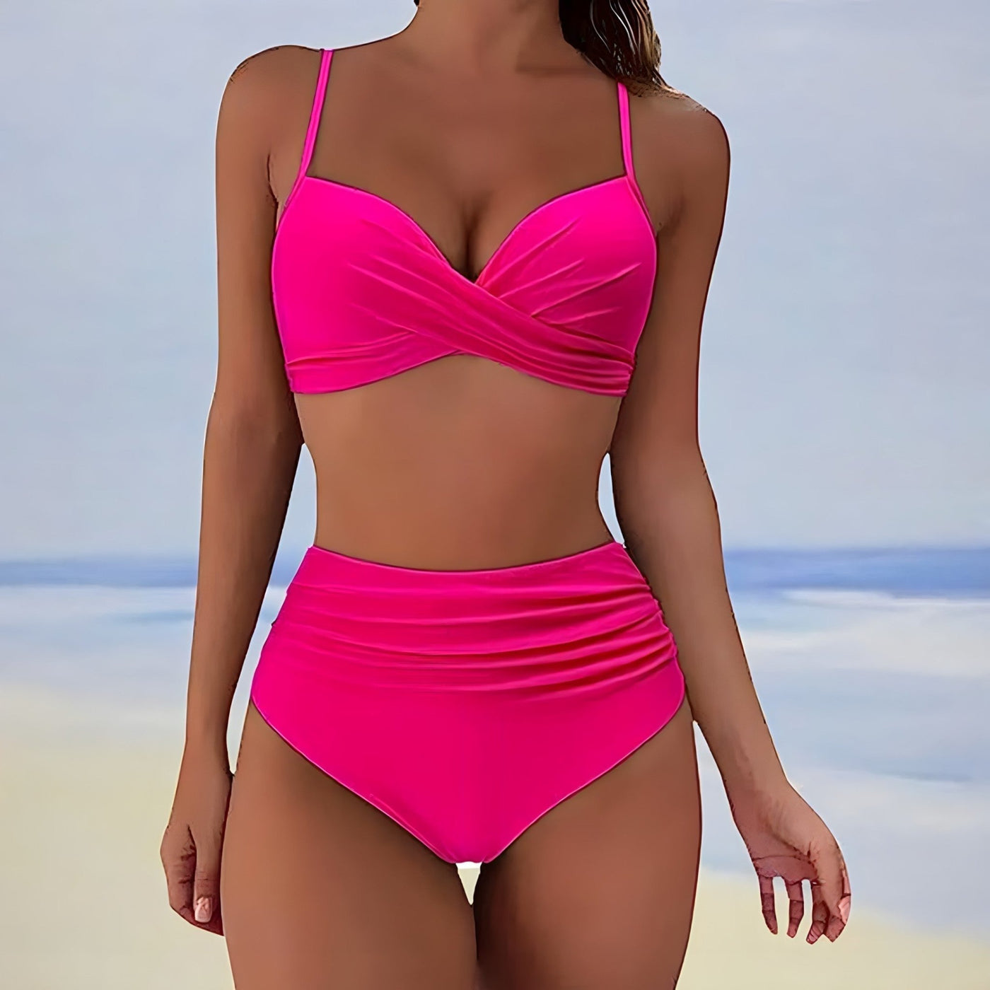 Amira - High - Waist - Bikini - Knallrosa - S - 