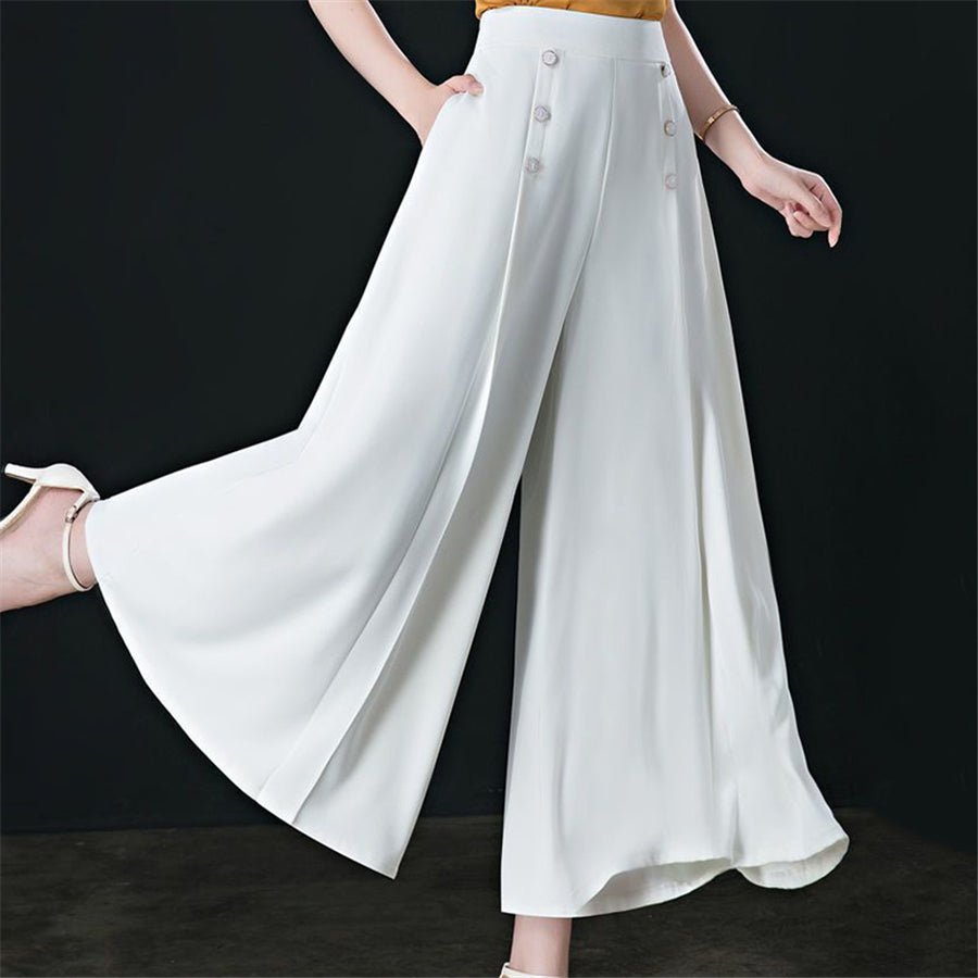 Anastasia 2.0 - Elegante Wide - Leg - Hosen - Weiß - M - 