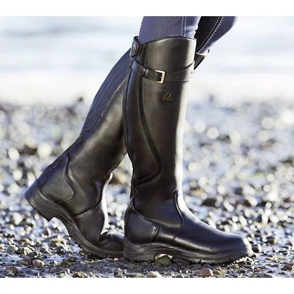 AquaBelle 2.0 - Wasserdichte Lederstiefel für Frauen - Schwarz - 35 - 