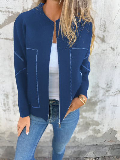 Ariane - Casual Langarm - Reißverschlussjacke - Blau - S - 