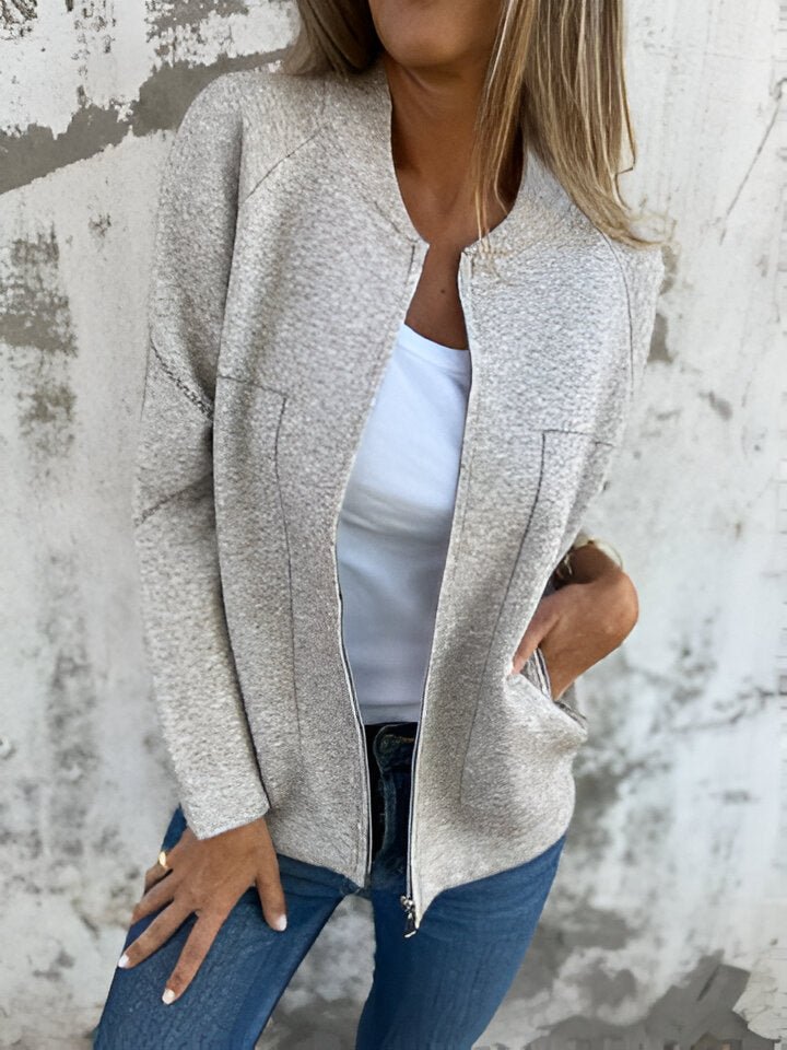 Ariane - Casual Langarm - Reißverschlussjacke - Aprikose - S - 