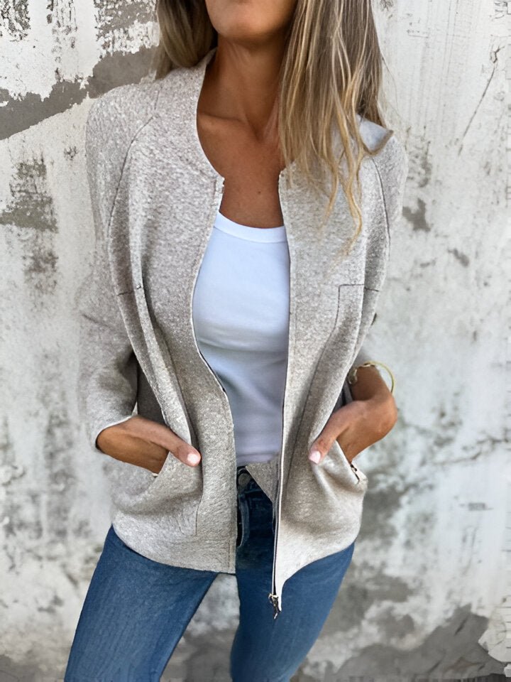 Ariane - Casual Langarm - Reißverschlussjacke - Aprikose - S - 