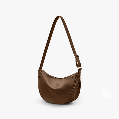 Cassy - Elegante kompakte Tasche - Kaffee - 