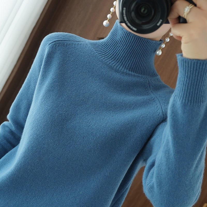 Catharina | Ein Rollkragenpullover für Winter und Frühling! - Blau - S - 