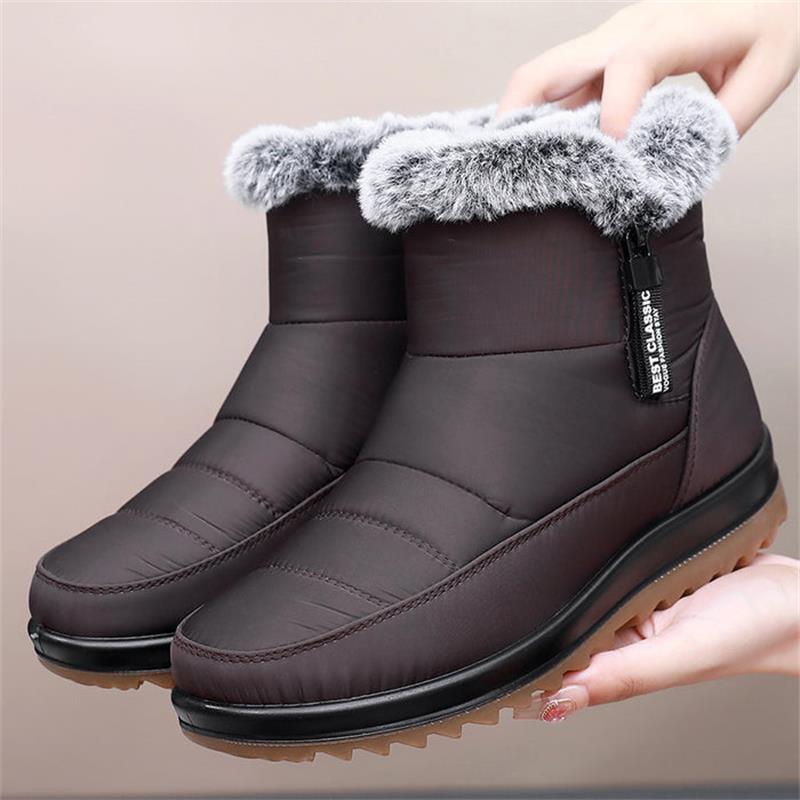 Christin - Warme wasserdichte Winterstiefel - Rot - 35 - 