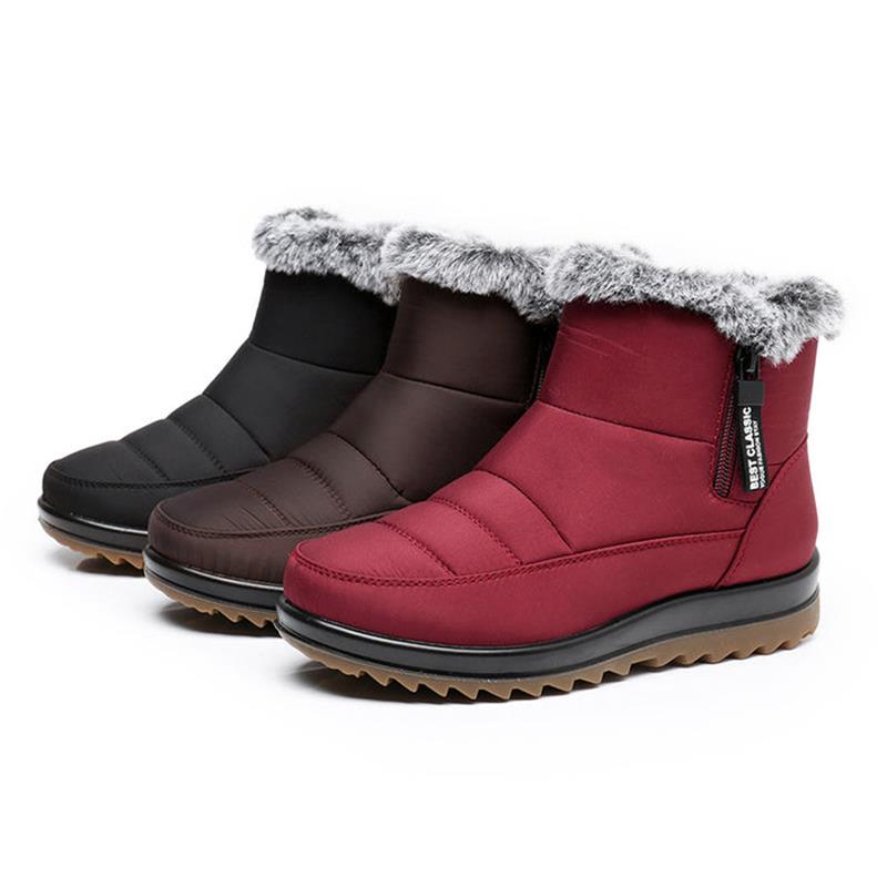 Christin - Warme wasserdichte Winterstiefel - Rot - 35 - 