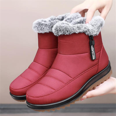 Christin - Warme wasserdichte Winterstiefel - Rot - 35 - 