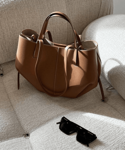 Cindy - Elegante Shopper Tasche - Grau - 