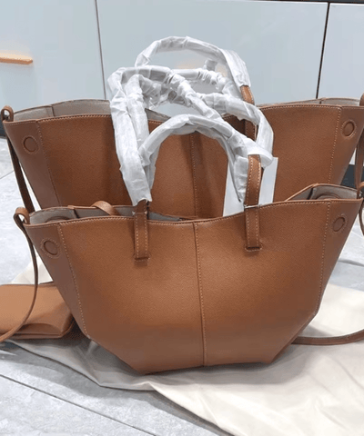 Cindy - Elegante Shopper Tasche - Grau - 