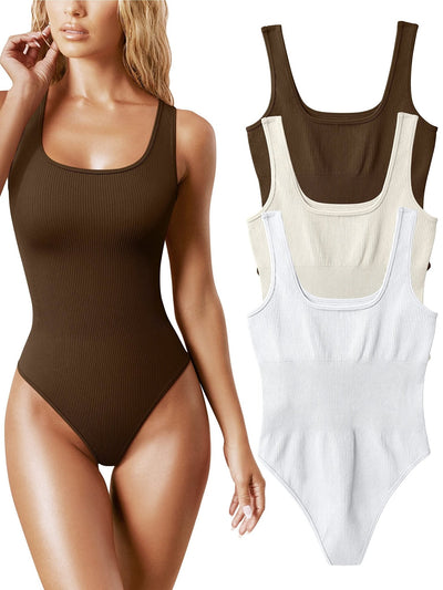 Claire | Schnell eine perfekte Figur bekommen mit unserem Schlankheits - Body (1+2 GRATIS) - 1x Braun + 1x Beige + 1x Weiß - S - 