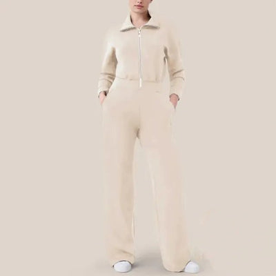 Clara's - Bester schicker und gemütlicher Jumpsuit - Beige - XS - 