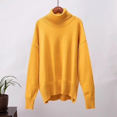 Cosima - Rollkragenpullover für Frauen - Gelb - S - 