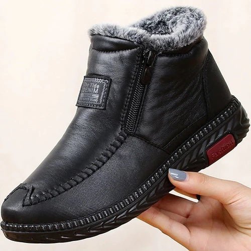 CozySoles - Winter Plüschschuhe - Schwarz - 35 - 