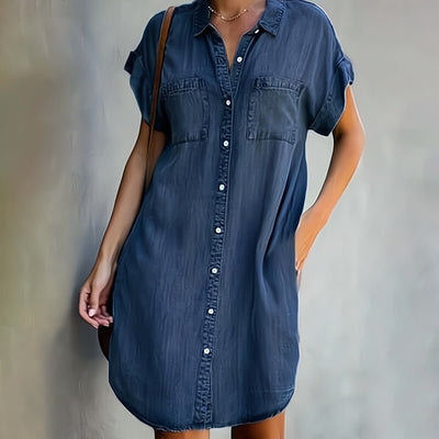 Daphné - Denim Kleid - Dunkelblau - S - 