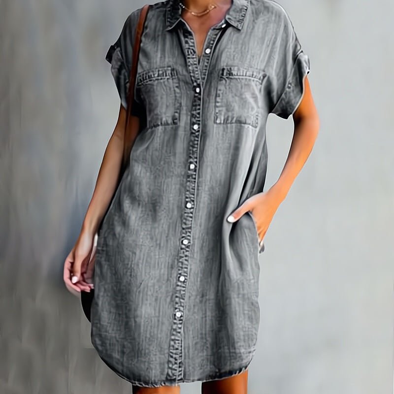 Daphné - Denim Kleid - Grau - S - 