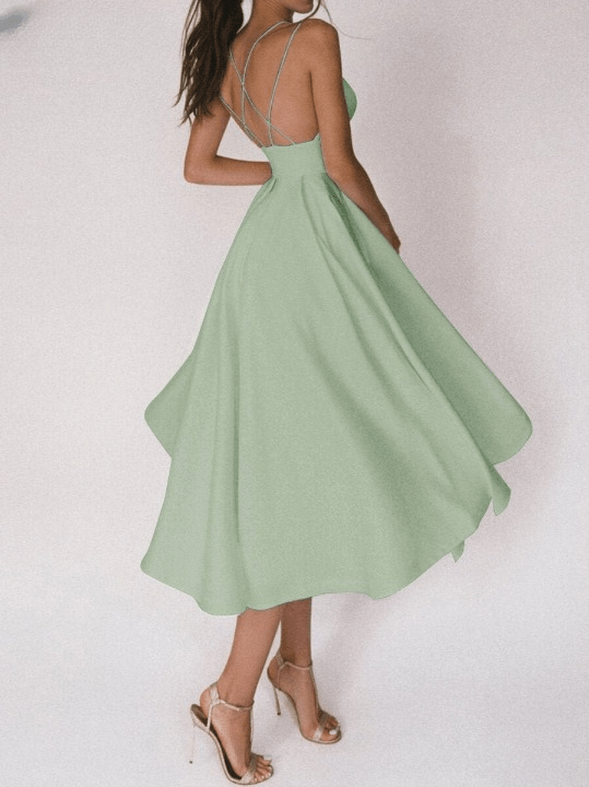 Diana - Elegantes Midi - Kleid - Weiß - S - 