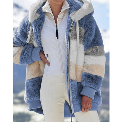 Dorana - Flauschige Jacke - Blau - S - 