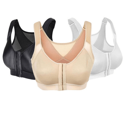 EasyFit BH | korrigiert Ihre Körperhaltung (heute 1+2 GRATIS!) - S - 75B | 75C | 75 D | 80A - Beige + Schwarz + Weiß - 