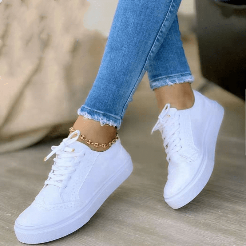 Elisa - Bequeme Sneakers - Weiß - 36 - 