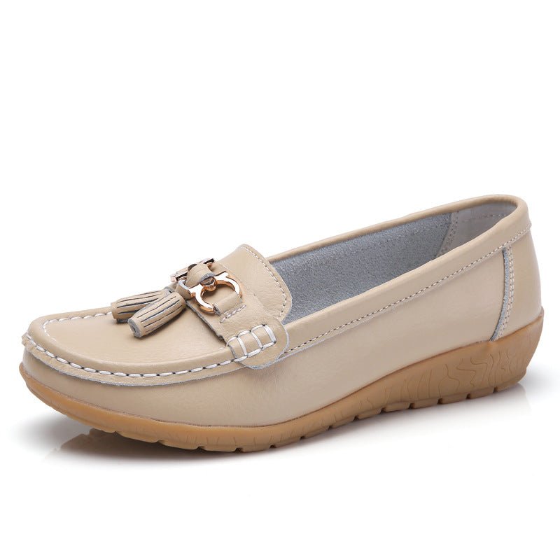 Elisa - Rutschfeste Turnschuhe zum Hineinschlüpfen - Beige - 36 - 