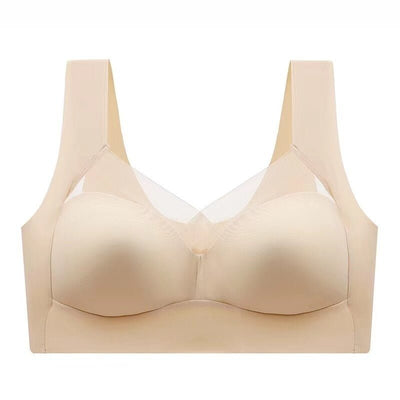 Elisse BH - Nahtloser Push - up - BH (1+2 GRATIS) - 3x Beige - L - 