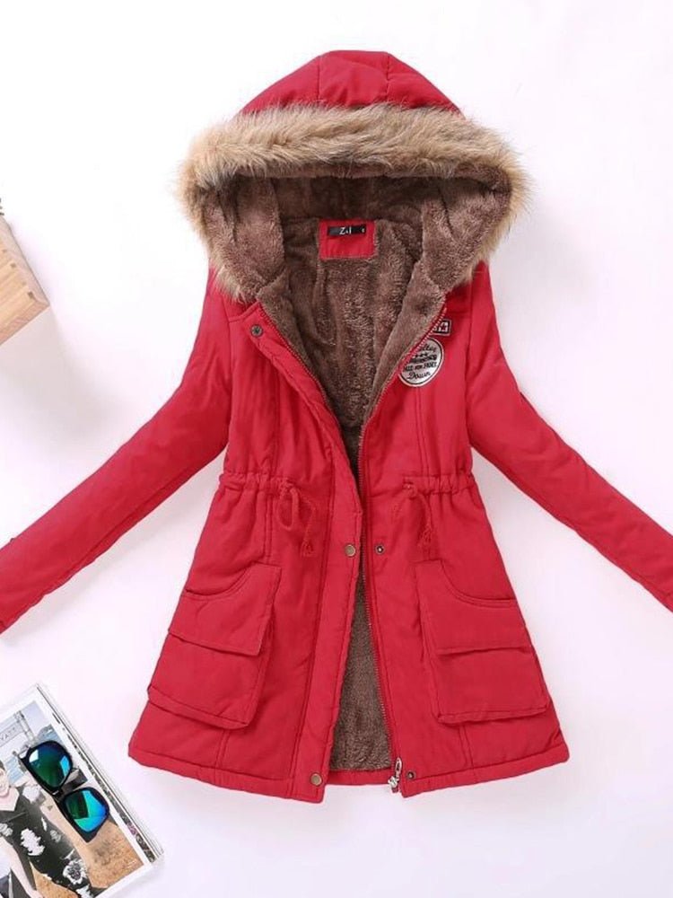 Ella - kuschelig bequeme Fleecejacke - Rot - S - 