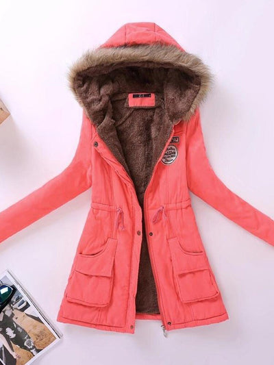 Ella - kuschelig bequeme Fleecejacke - Wassermelone Rot - S - 