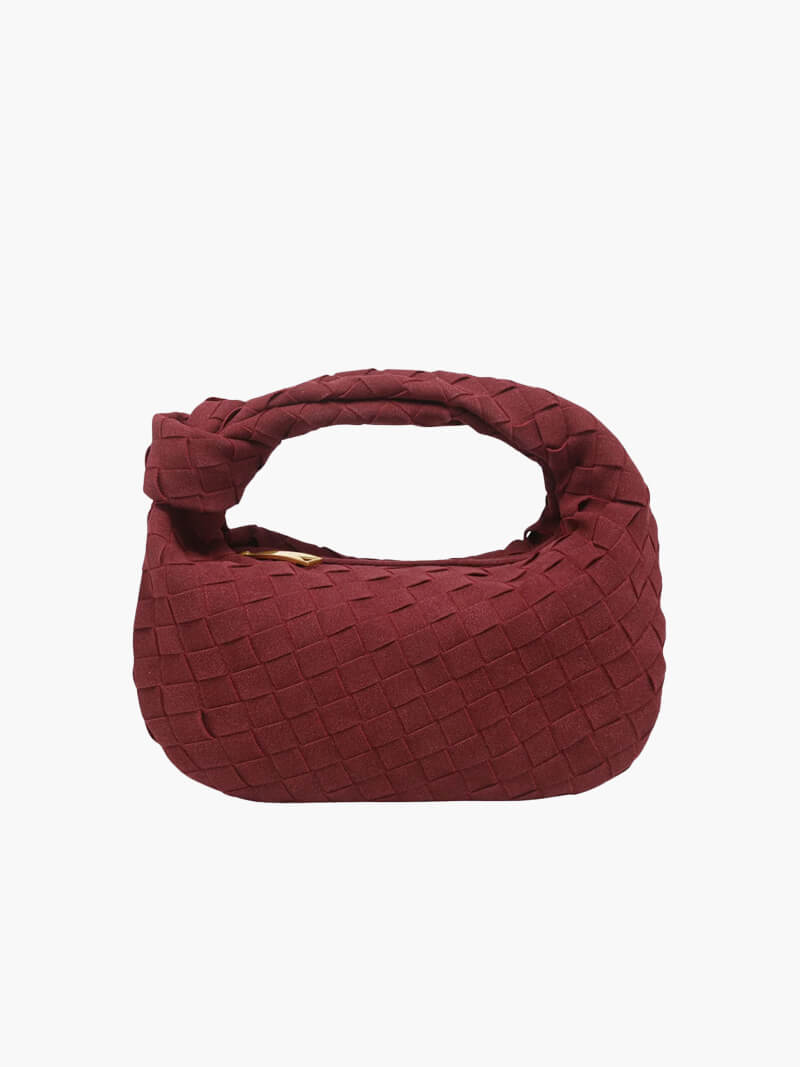 Elsa - Modische Mini - Wildledertasche - Bordeaux - 