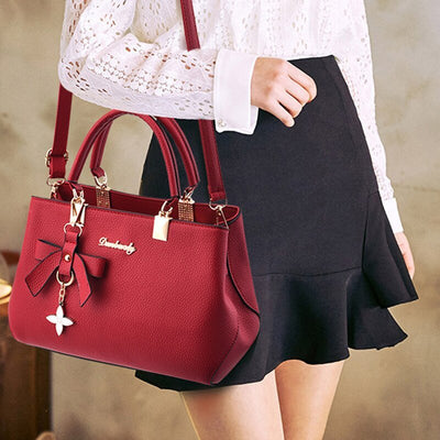 Fashionista - Moderne Schultertasche - Rot - 