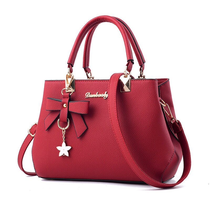 Fashionista - Moderne Schultertasche - Rot - 