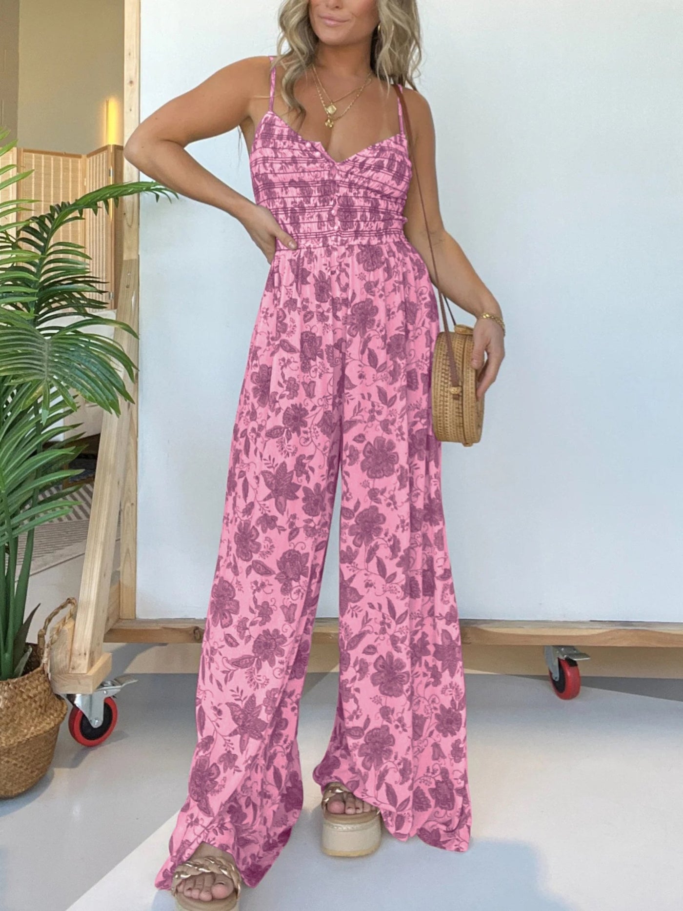 Felly - Fließender Jumpsuit - Rosa - S - 